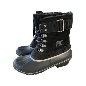 Sorel Black booties Sz 8